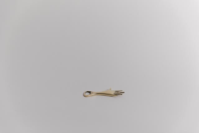 Hand Bottle Opener, Polished Brass