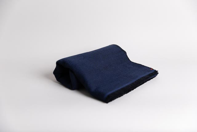 Yarn Dyed Throw, Indigo and Noir