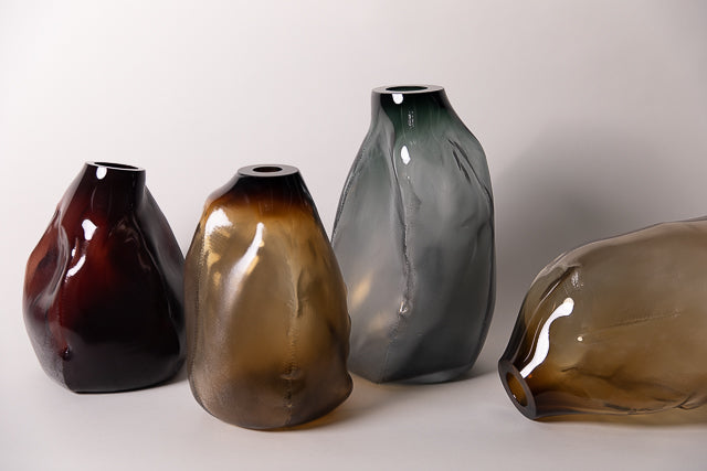 105 ltr Forms Vase, Olive Brown