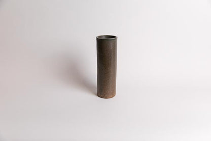 Tall Cylindrical Vase, Forest Green