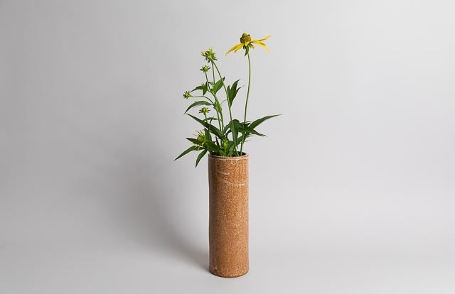 Tall Cylindrical Vase, Rust