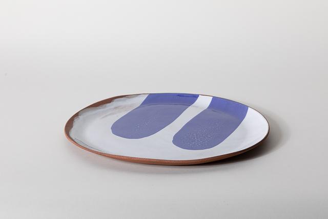 Round Serving Plate, Cobalt