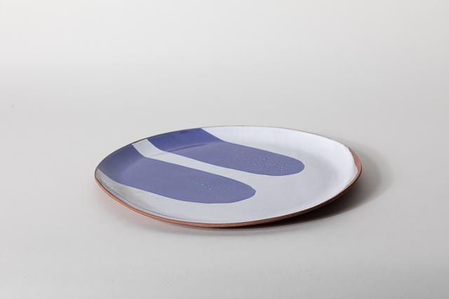 Round Serving Plate, Cobalt