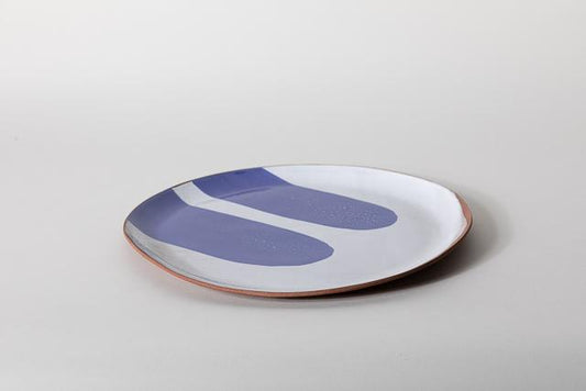 Round Serving Plate, Cobalt