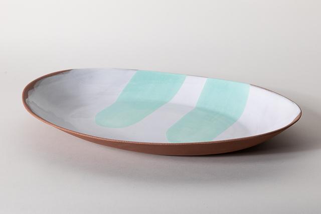 Large Oval Serving Bowl, Celeste