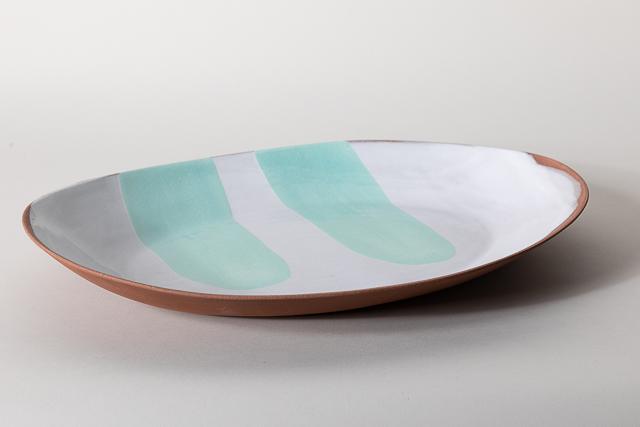 Large Oval Serving Bowl, Celeste