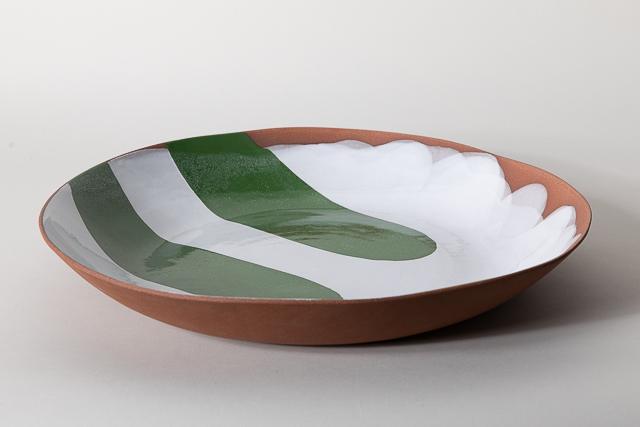 Large Round Serving Bowl, Green