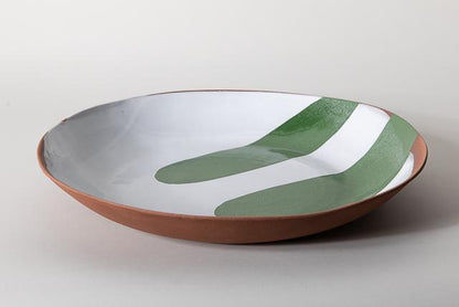 Large Round Serving Bowl, Green