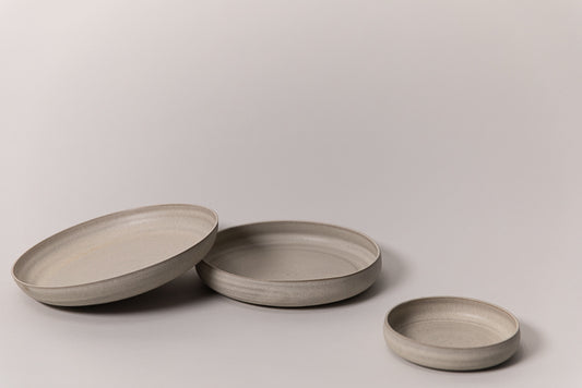 Curved Bowl Large, Pearl Grey