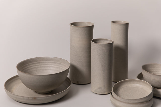 Low Display Bowl, Pearl Grey