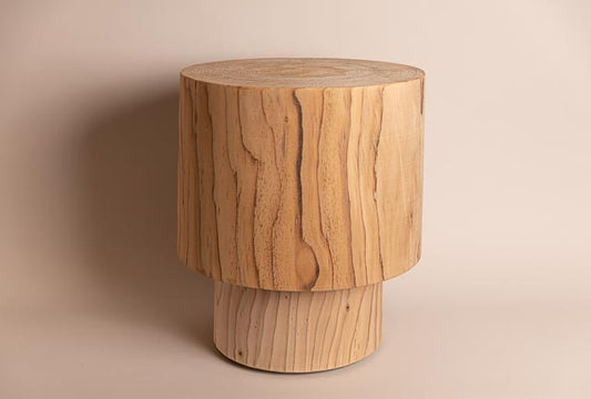 Stepped no. 4 side table (*PREORDER LEADTIME APPLIES*), solid timber, hand turned in Melbourne