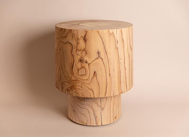Stepped no. 4 side table (*PREORDER LEADTIME APPLIES*), solid timber, hand turned in Melbourne
