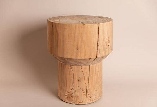 funnel no2 side table solid timber wood hand-turned in melbourne Australia.