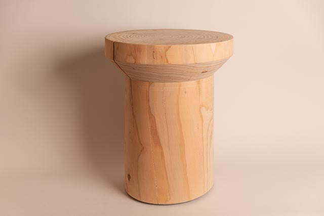 Studio Nikco Solid timber sidetable hand turned and finished in Melbourne