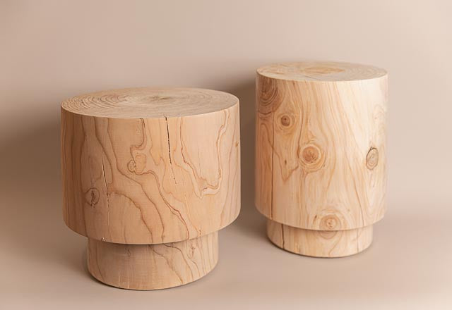 Stepped no. 3 (*PREORDER LEADTIME APPLIES*), solid timber side table,  hand turned in Melbourne
