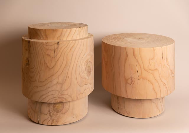 Stepped no. 3 (*PREORDER LEADTIME APPLIES*), solid timber side table,  hand turned in Melbourne