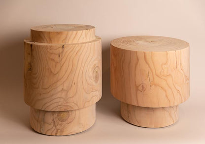 Stepped no. 3 (*PREORDER LEADTIME APPLIES*), solid timber side table,  hand turned in Melbourne