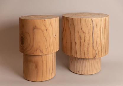 Stepped no. 1 (*PREORDER LEADTIME APPLIES*), timber side table, hand turned from solid timber in Melbourne