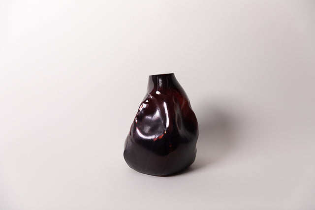 105 ltr Forms Vase, Copper Ruby Dark