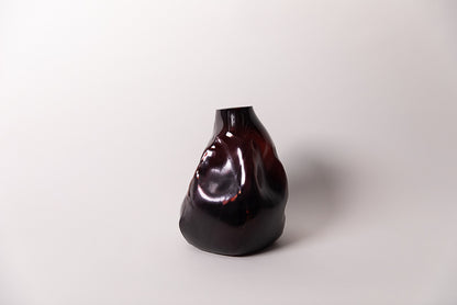 105 ltr Forms Vase, Copper Ruby Dark
