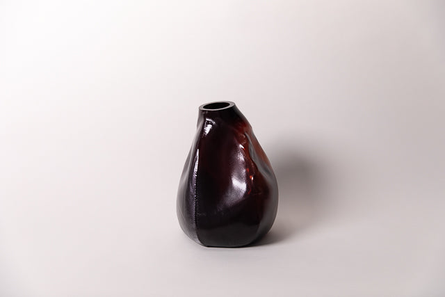 105 ltr Forms Vase, Copper Ruby Dark
