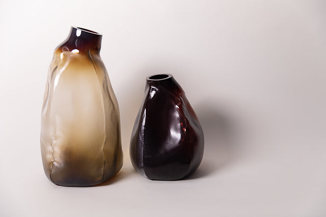 105 ltr Forms Vase, Copper Ruby Dark