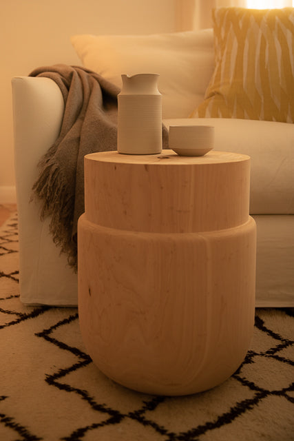 Cork, Large (*PREORDER LEADTIME APPLIES*), side table, solid timber, hand turned in Melbourne