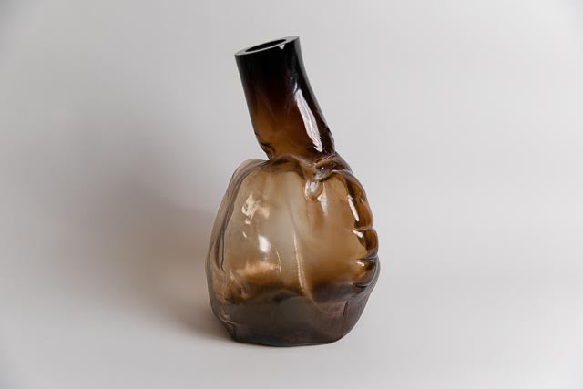 105 ltr Forms Vase, Gold Brown